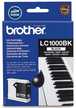 LC1000B Tintapatron DCP 330C, 540CN, 240C nyomtatókhoz, BROTHER, fekete, 500 oldal (TJBLC1000B)