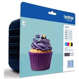   LC123BCMY Tintapatron multipack DCP-J4110DW nyomtatóhoz, BROTHER, b+c+m+y, 4*600 oldal (TJBLC123P)