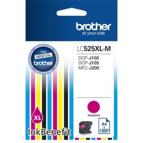  LC525XLM Tintapatron DCP-J100, J105 nyomtatóhoz, BROTHER, magenta, 1300 oldal (TJBLC525XLM)
