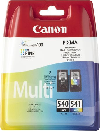 CL-541/PG-540 Tintapatron multipack Pixma MG2150, 3150 nyomtatókhoz,CANON, b+c, 2*180 oldal (TJCBCL541P)