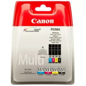   CLI-551KIT Tintapatron multipack Pixma iP7250, MG5450 nyomtatókhoz, CANON, b+c+m+y, 4*7ml (TJCBCLI551P)