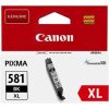 CLI-581BXL Tintapatron Pixma TS7550, 8150, 9150 nyomtatókhoz, CANON, fekete, 8,3ml (TJCBCLI581BXL)