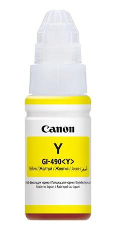 GI490 Tinta Pixma MFP G2411, G3411, G4411 nyomtatókhoz, CANON, sárga, 70 ml (TJCGI490Y)