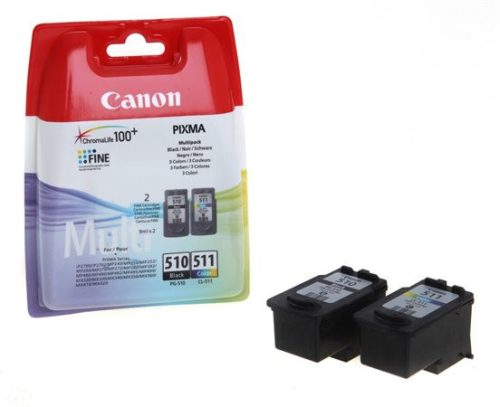 PG510/CL511 Tintapatron multipack Pixma MP240 nyomtatóhoz, CANON, fekete, színes, 220+240 oldal (TJCPG510P)
