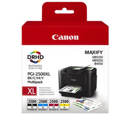 PGI-2500XLKIT Tintapatron multipack Maxify MB5350 nyomtatóhoz, CANON, b+c+m+y, 70,9ml+3*19,3ml (TJCPGI2500PX)