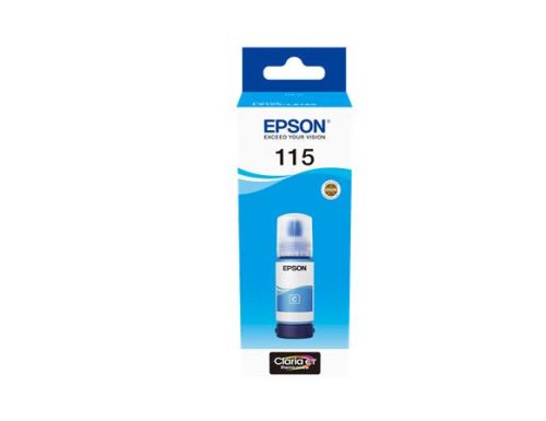 T07D24 Tinta, EcoTank L8160, L8180 nyomtatókhoz, EPSON, cián, 70 ml (TJE07D24)