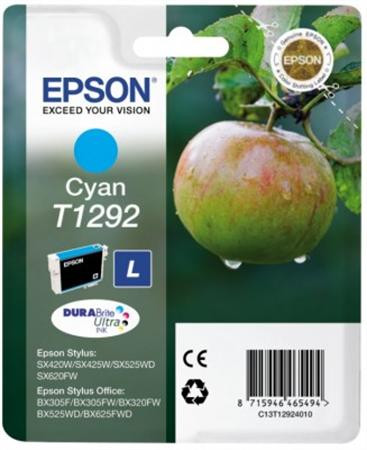 T12924011 Tintapatron Stylus SX420W, SX425W, SX525WD nyomtatókhoz, EPSON, cián, 7ml (TJE12924)