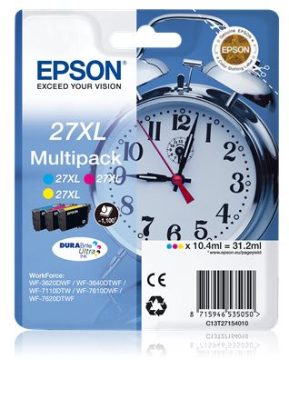 T27154010 Tintapatron multipack Workforce 3620DWF,7110DTW nyomtatóhoz, EPSON, c+m+y,31,2 ml (TJE27154)