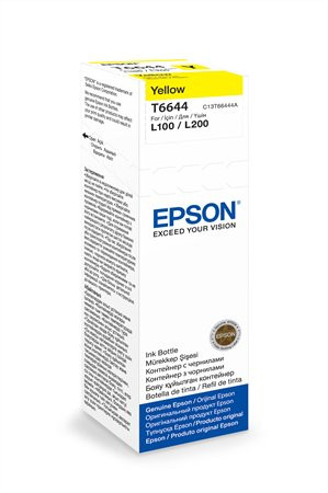 T66444A10 Tinta, L100, 200mfp nyomtatókhoz, EPSON, sárga, 70ml (TJE66444)