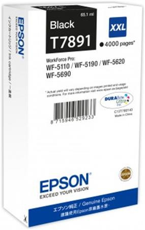 C13T789140 Tintapatron WF-5110DW, WF-5190DW nyomtatóhoz, EPSON, fekete, 4k (TJE789140)