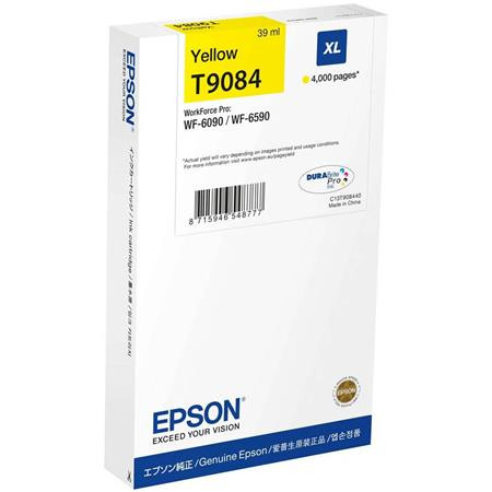 T908440 Tintapatron Workforce Pro WF-6090, WF-6590 nyomtatókhoz, EPSON, sárga, 4k (TJE90844)