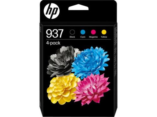6C400NE Tintapatron multipack Officejet Pro 9120e, 9130e nyomtatókhoz, HP 937 b+c+m+y, 1250+3*800 oldal (TJH6C400N)