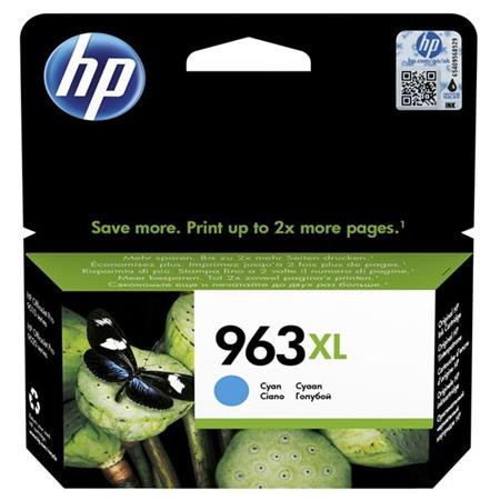 3JA27AE Tintapatron OfficeJet Pro 9010, 9020 nyomtatókhoz, HP 963XL, cián, 1600 oldal (TJHC3JA27AE)