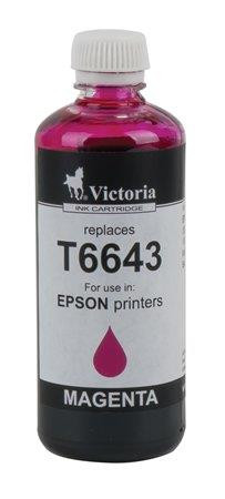 T66434 Tinta, L100, 200mfp nyomtatókhoz, VICTORIA TECHNOLOGY, magenta, 100ml (TJV248)