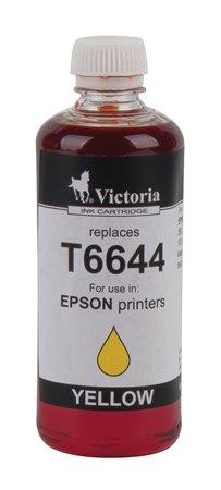 T66444 Tinta, L100, 200mfp nyomtatókhoz, VICTORIA TECHNOLOGY, sárga, 100ml (TJV249)