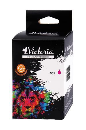 CLI-551 Tintapatron Pixma iP7250, MG5450,MG6350 nyomtatókhoz, VICTORIA TECHNOLOGY, magenta, 11ml (TJV636)
