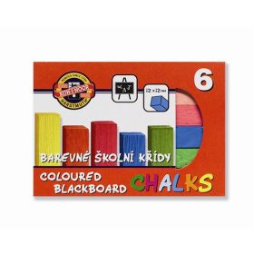   Táblakréta, szögletes, KOH-I-NOOR, 6 különböző szín (TKOH112510)