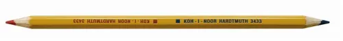 Postairón, hatszögletű, KOH-I-NOOR 3433, piros-kék (TKOH3433)