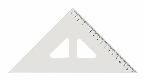 Háromszög vonalzó, műanyag, 45 °, KOH-I-NOOR (TKOH7441501)
