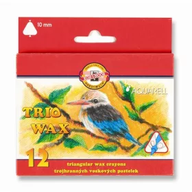   Zsírkréta, háromszögletű, KOH-I-NOOR Aquarell, 12 különböző szín (TKOH8252122)