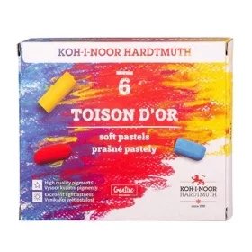  Porpasztell-kréta, puha, KOH-I-NOOR Toison 8511/6, 6 különböző szín (TKOH8511)