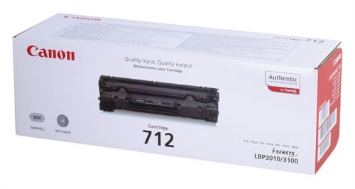 CRG-712 Lézertoner i-SENSYS LBP 3010, 3100 nyomtatókhoz, CANON, fekete, 1,5k (TOCCRG712)