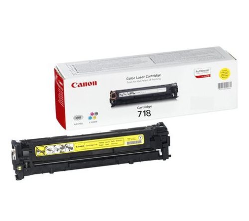 CRG-718Y Lézertoner i-SENSYS LBP 7200CDN, MF 8330, 8350CDN nyomtatókhoz, CANON, sárga, 2,9k (TOCCRG718Y)