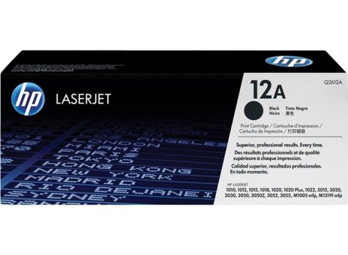 Q2612A Lézertoner LaserJet 1010, 1015, 1018 nyomtatókhoz, HP 12A, fekete, 2k (TOHP2612A)