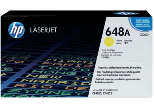 CE262A Lézertoner ColorLaserJet CP4525 nyomtatóhoz, HP 648A, sárga, 11k (TOHPCE262A)