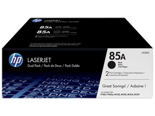 CE285AD Lézertoner LaserJet P1102 nyomtatóhoz, HP 85A, fekete, 2*1,6k (TOHPCE285D)