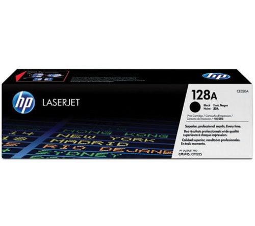 CE320A Lézertoner Color LaserJet Pro CM1415, CP1525N nyomtatókhoz, HP 128A, fekete, 2k (TOHPCE320A)