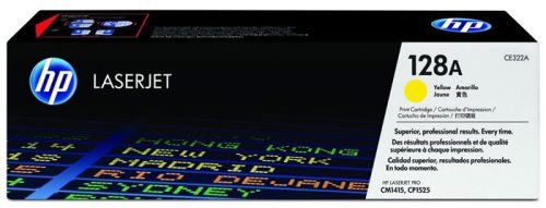 CE322A Lézertoner Color LaserJet Pro CM1415, CP1525N nyomtatókhoz, HP 128A, sárga, 1,3k (TOHPCE322A)