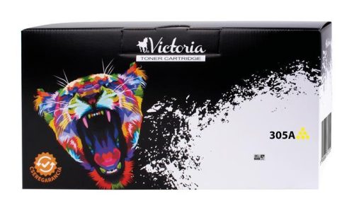 CE412A Lézertoner LaserJet Pro 300 MFP M375 nyomtatóhoz, VICTORIA TECHNOLOGY 305A, sárga, 2,6k (TOHPCE412V)