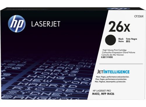 CF226X Lézertoner LaserJet Pro M402, 426 nyomtatókhoz, HP 26X, fekete, 9k (TOHPCF226X)