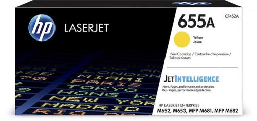 CF452A Lézertoner Color LaserJet M681, M682 nyomtatókhoz, HP 655A, sárga, 10,5k (TOHPCF452A)