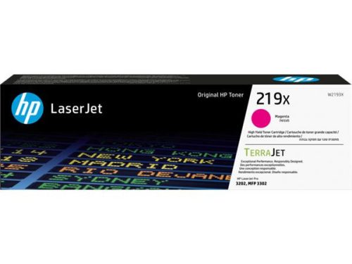 W2193X Lézertoner LaserJet Pro 3202 nyomtatóhoz, HP219X, magenta, 2,5k (TOHPW2193X)