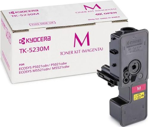 TK5230 Lézertoner M5521CDN, 5521CDW, P5021CDN, 5021CDW nyomtatókhoz, KYOCERA, magenta, 2,2k (TOKYT5230M)