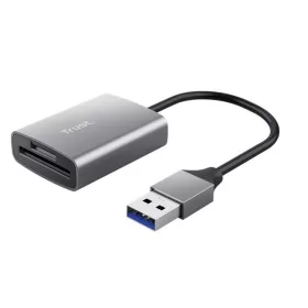   Kártyaolvasó, SD + MicroSD kártyához, USB 3.2 gen1, TRUST Dalyx, ezüst (TR24135)