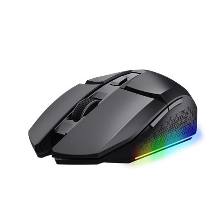 Egér, vezeték nélküli, optikai, gaming, LED, TRUST GXT110 Felox, fekete (TR25037)