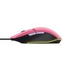 Egér, vezetékes, optikai, gaming, LED, TRUST GXT109P Felox, rózsaszín (TR25068)