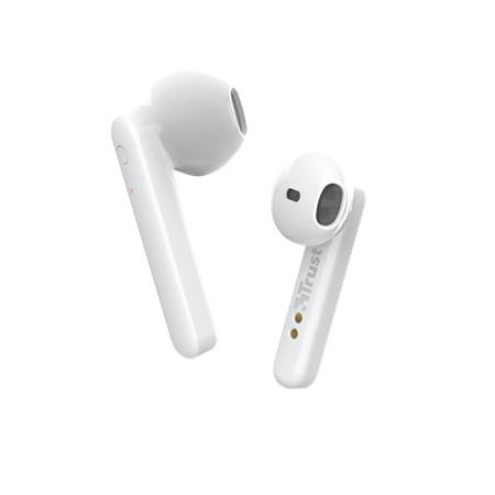 Fülhallgató, TWS vezeték nélküli, Bluetooth 5.0, TRUST Primo, fehér (TRFH23783)