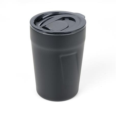 Termoszbögre, 300 ml, rozsdamentes acél, TROIKA Cup-uccino, fekete (TROCUP30BK)