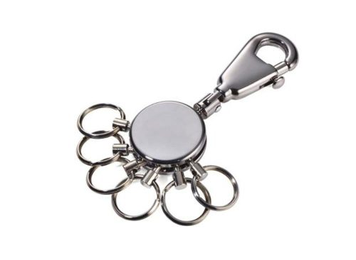 Kulcstartó, 6 gyűrűvel, TROIKA Patent, ezüst (TROKYR60MC)