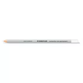   Jelölőceruza, hatszögletű, mindenre író, lemosható (omnichrom), STAEDTLER Lumocolor 108, fehér (TS1080U)