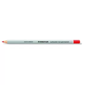   Jelölőceruza, hatszögletű, mindenre író, lemosható (omnichrom), STAEDTLER Lumocolor 108, piros (TS1082)