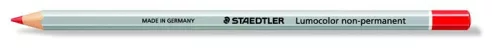 Jelölőceruza, hatszögletű, mindenre író, lemosható (omnichrom), STAEDTLER Lumocolor 108, piros (TS1082)