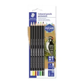   Jelölőceruza készlet, mindenre író, vízálló, STAEDTLER Lumocolor&reg; permanent glasochrom 108 20, 6 különböző szín (TS10820BK6C)