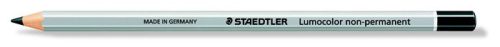 Jelölőceruza, hatszögletű, mindenre író, lemosható (omnichrom), STAEDTLER Lumocolor 108, fekete (TS1089)