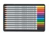 Akvarell ceruza készlet, hatszögletű, fém doboz, STAEDTLER Karat® aquarell 125, 12 különböző szín (TS125M12)