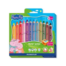   Színes ceruza készlet, hatszögletű, jumbo, STAEDTLER „Noris&reg; junior 140, Peppa malac, 12 szín (TS140C12L1)